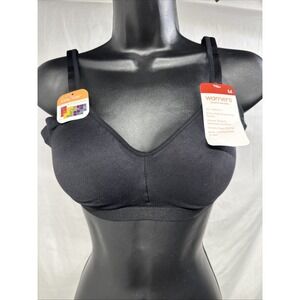 Wireless Lightly Lined Bra M Warners Blissful Benefits Black Easy Size Medium